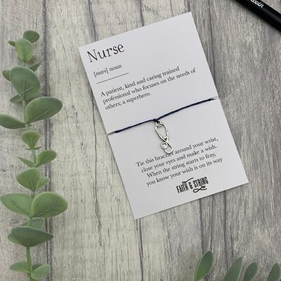 Pulsera de definición de enfermera, regalo de agradecimiento a la enfermera, regalo de enfermera, regalo del día de las enfermeras, semana de agradecimiento a las enfermeras