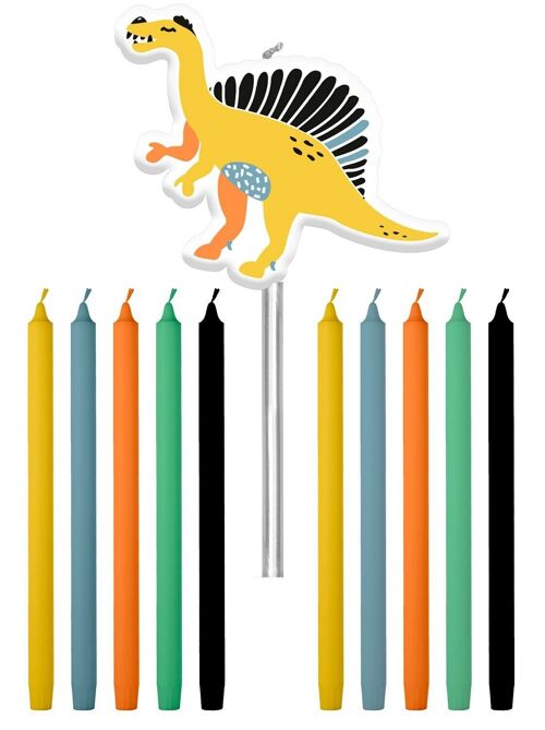 Candles Dino Roars 10cm - 11 pieces