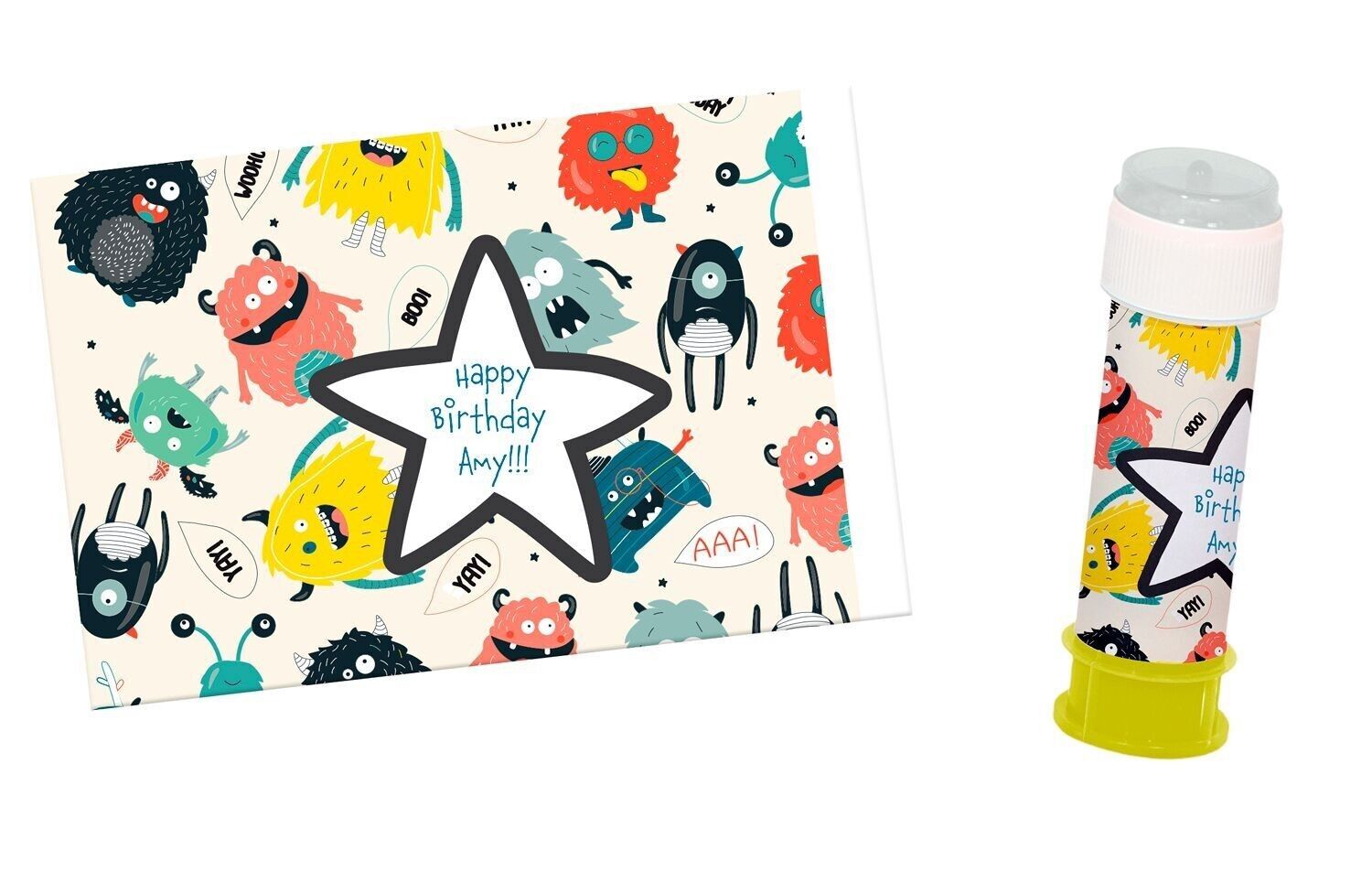 Bubbles Seifenaufkleber Monster Bash - 6 Stück