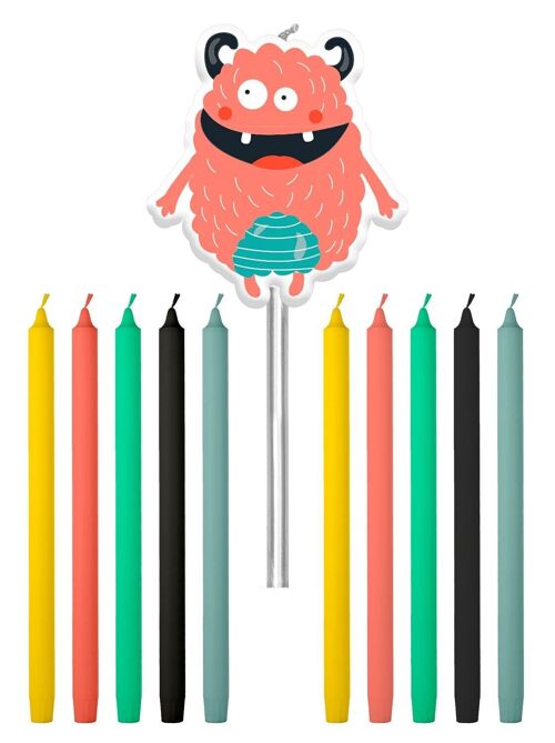 Candles Monster Bash 10cm - 11 pieces