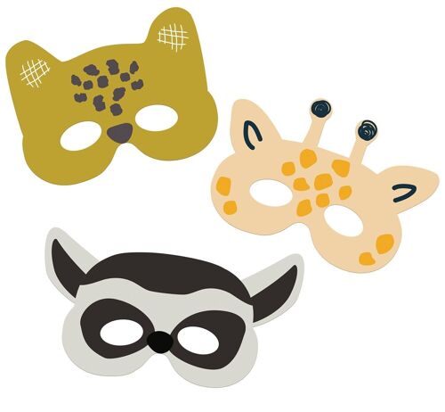 Masks Zoo Party - 6 pieces