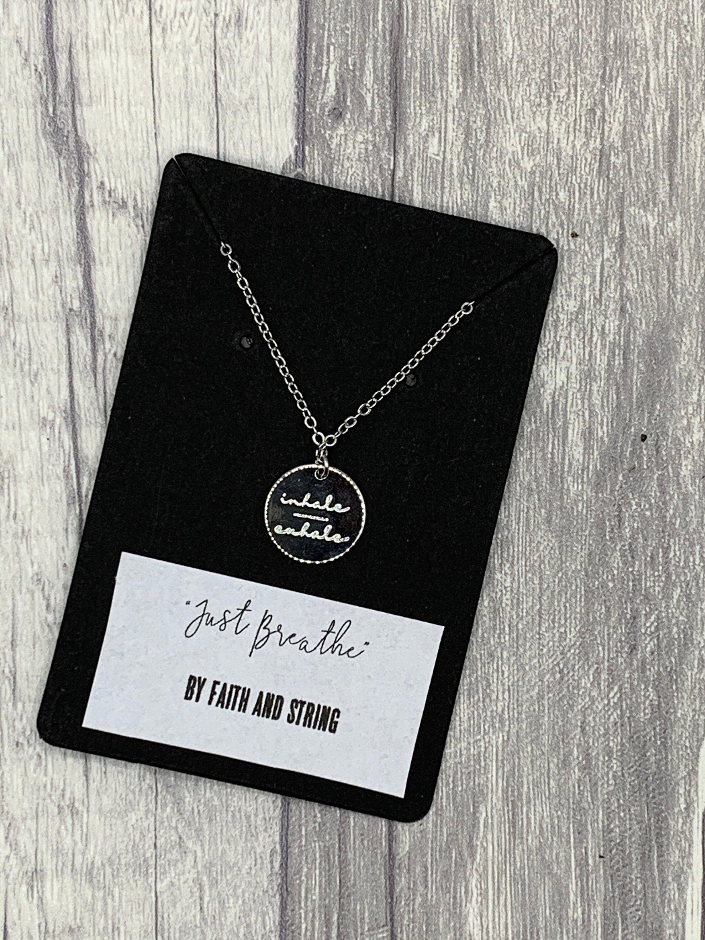 Collier de santé mentale, collier de pleine conscience, il suffit de créer, l'esprit sur la matière, collier de bien-être d'anxiété