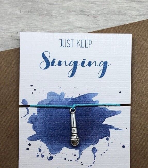 Cadeau de chanteur, idées de cadeaux de chant, cadeau de remerciement de chanteur de mariage, carte de mariage de remerciement, cadeau de chanteur, cadeau de douche de chant.