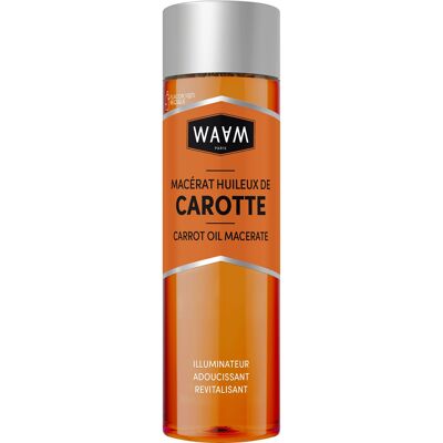 WAAM Cosmetics – Karottenölmazerat – 100 % rein und natürlich – Durch Kaltmazeration – Bereitet die Haut auf die Sonne und einen gebräunten Teint vor – 75 ml