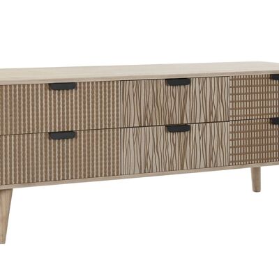 Mueble Tv Abeto Mdf 120X40X47 Marron MB199182