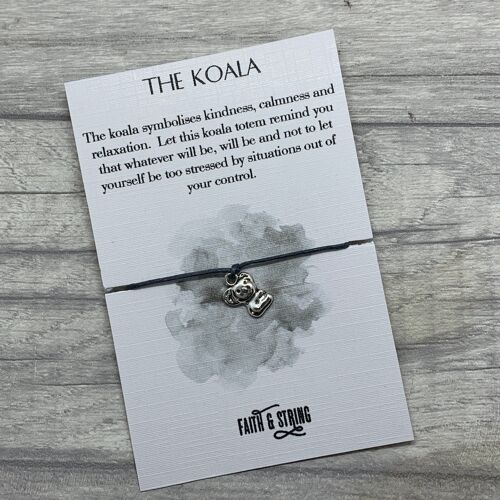 Koala Gift, Koala Wish Bracelet, Koala Spirit Animal Gift, Koala Charm, Koala Bracelet, koala totem, best friend gift