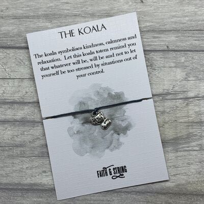 Regalo de koala, pulsera de deseo de koala, regalo de animal de espíritu de koala, encanto de koala, pulsera de koala, tótem de koala, regalo de mejor amigo