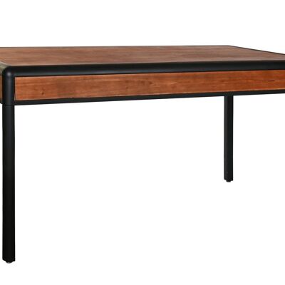 Mesa Comedor Abeto Metal 160X80X79 Marron Oscuro MB200611