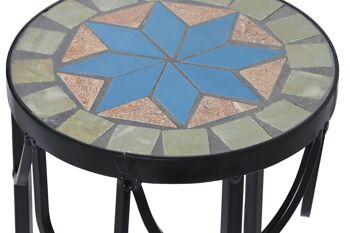 TABLE D'APPOINT SET 3 FORGE 30X30X69 MOSAIQUE MB200731 3
