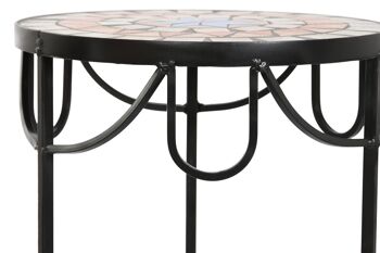 TABLE D'APPOINT SET 3 FORGE 30X30X69 MOSAIQUE MB200731 4