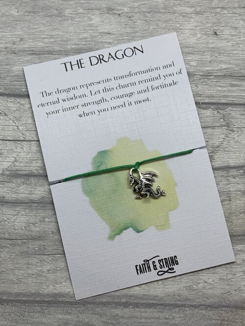 Dragon Gift, Dragon Wish Bracelet, Dragon Spirit Animal Gift, Dragon Charm, Dragon Bracelet, Dragon totem