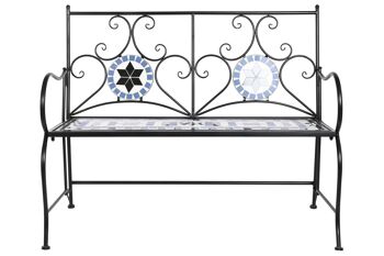 BANC DE FORGE CÉRAMIQUE 111X54X88 MOSAÏQUE MULTICOLORE MB200735 1