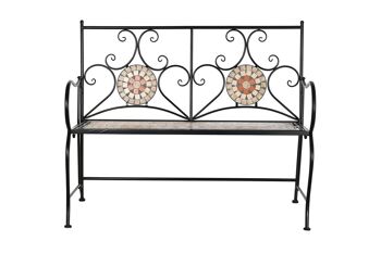 BANC DE FORGE CÉRAMIQUE 111X54X88 MOSAÏQUE MULTICOLORE MB200745 1