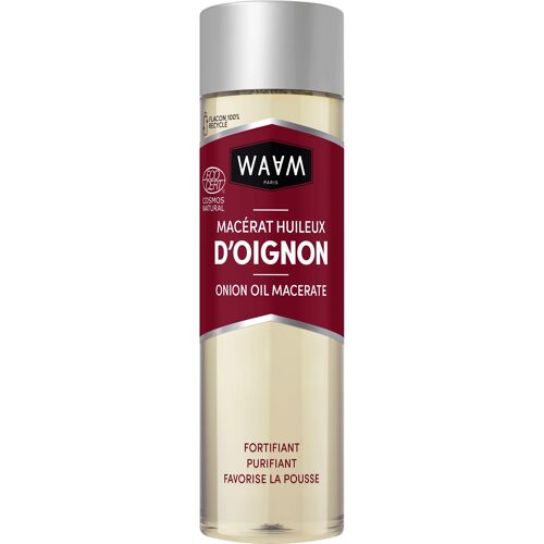 WAAM Cosmetics – Macérat huileux d'Oignon– 100% pure et naturelle – Par première pression à froid – Pousse des cheveux et Antipelliculaire – 75ml