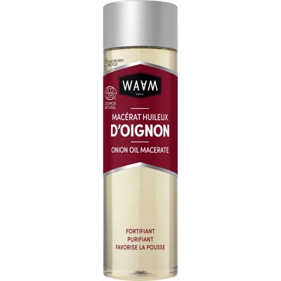 WAAM Cosmetics – Macérat huileux d'Oignon– 100% pure et naturelle – Par première pression à froid – Pousse des cheveux et Antipelliculaire – 75ml