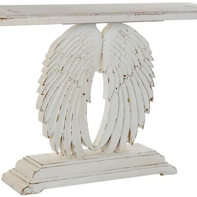 FIR CONSOLE 150X40X101 WINGS AGED WHITE MB199207