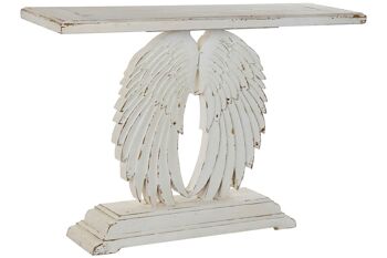 CONSOLE SAPIN 150X40X101 AILES VIEILLI BLANC MB199207 1