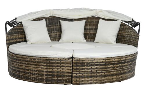 Cama Chill Out Ratan Sintetico Acero 175X175X145 MB200801