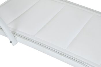 BAIN DE SOLEIL TEXTILENE ALUMINIUM 193X70X30 ROUES BLANC MB200804 2