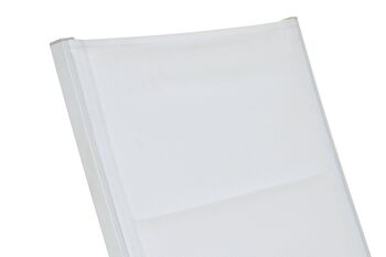 BAIN DE SOLEIL TEXTILENE ALUMINIUM 193X70X30 ROUES BLANC MB200804 3