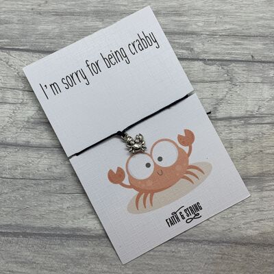 Apology card, sorry card, sorry gift, apology gift, gift for best friend, I&#39;m sorry, sorry for being crabby, novelty apology