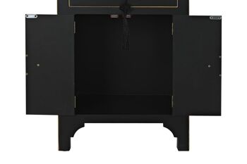 TABLE DE NUIT SAPIN MDF 45X36X66 ORIENTAL NOIR MB200959 6