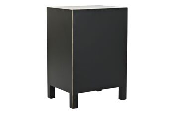 TABLE DE NUIT SAPIN MDF 45X36X66 ORIENTAL NOIR MB200959 8