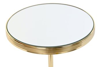 TABLE D'APPOINT LAITON MIROIR 42.5X42.5X49 DORÉ MB199661 2