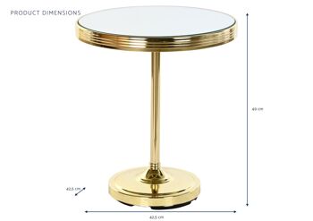 TABLE D'APPOINT LAITON MIROIR 42.5X42.5X49 DORÉ MB199661 5