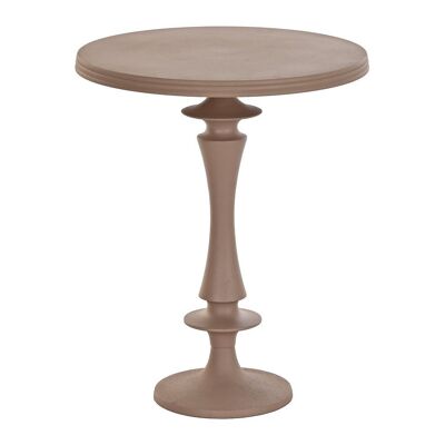TABLE D'APPOINT ALUMINIUM 40X40X50 ROSE PALE MB201032