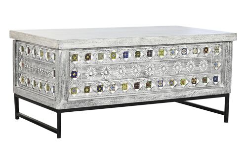 MESA CENTRO MANGO METAL 116X40X45 GRIS MB201143