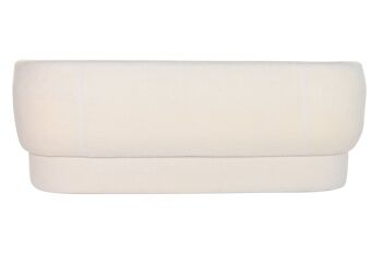 CANAPÉ POLYESTER 193X80X73 MOUTON BLANC MB199961 6