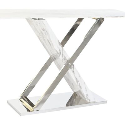 GLASS STEEL CONSOLE 120X40X75 SIMIL MARBLE MB200031