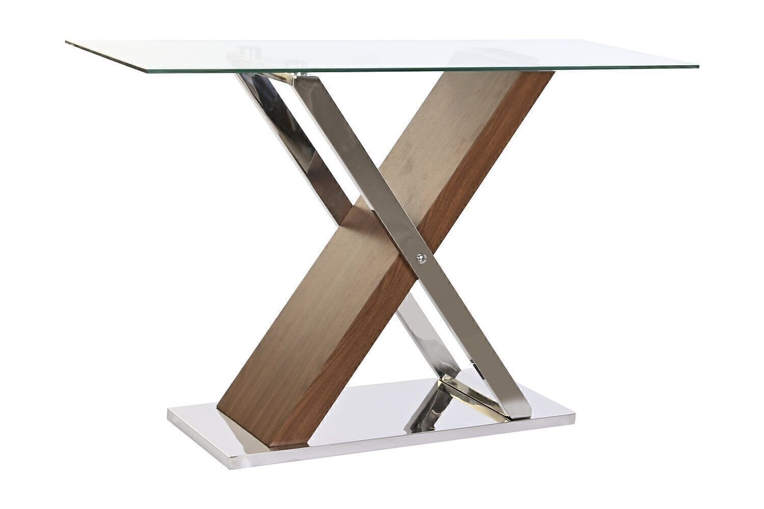 GLASS STEEL CONSOLE 120X40X75 TRANSPARENT MB200034