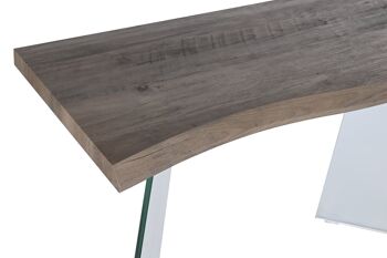 CONSOLE VERRE MDF 120X40X76 GRIS CLAIR MB200039 2