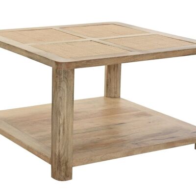 MESA CENTRO MANGO RATAN 76X76X45 MARRON CLARO MB200202