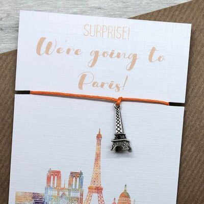 Paris gift, eiffel tower gift, paris bracelet, eiffel tower charm bracelet, surprise paris, surprise valentines, surprise valentines paris