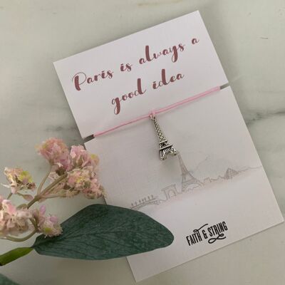 Regalo de parís, regalo de la torre eiffel, pulsera de parís, pulsera del encanto de la torre eiffel