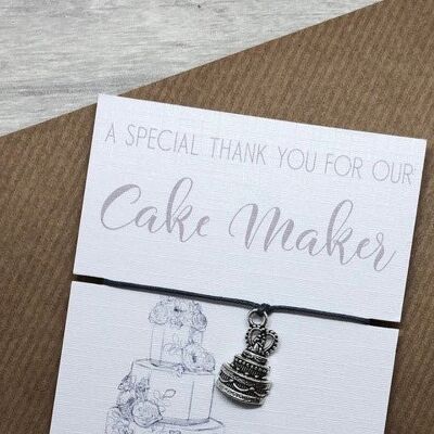 Regalo del fabricante de pasteles de boda, ideas para regalos de panadero de bodas, regalo de panadero, tarjeta de boda de agradecimiento, panadero de regalo de agradecimiento