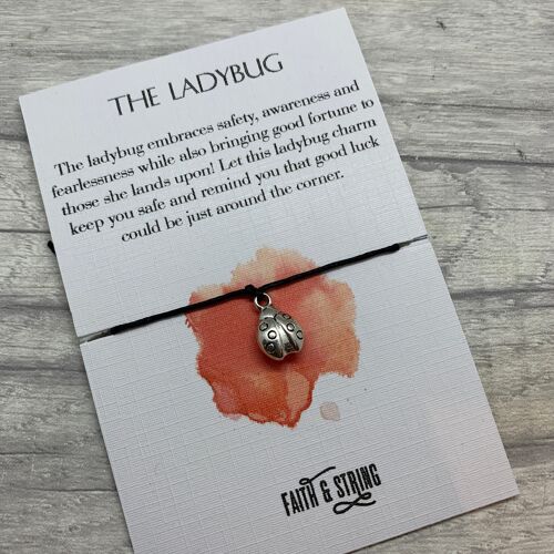 Ladybug Gift, Ladybug charm, ladybird charm bracelet, ladybug totem, spirit animal.