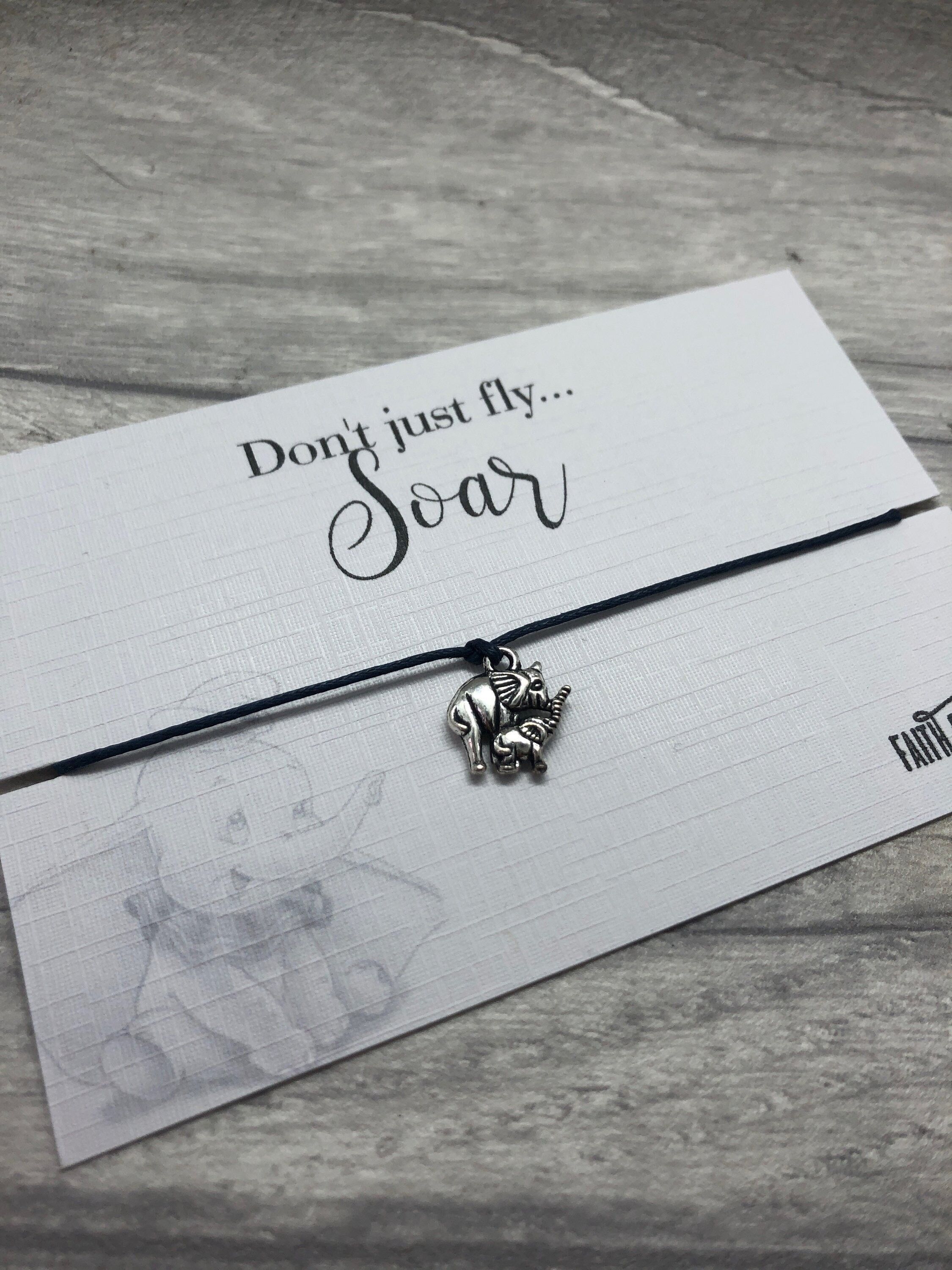 Dumbo Geschenk Freundschaft Elefantenarmband Dumbo Wunscharmband