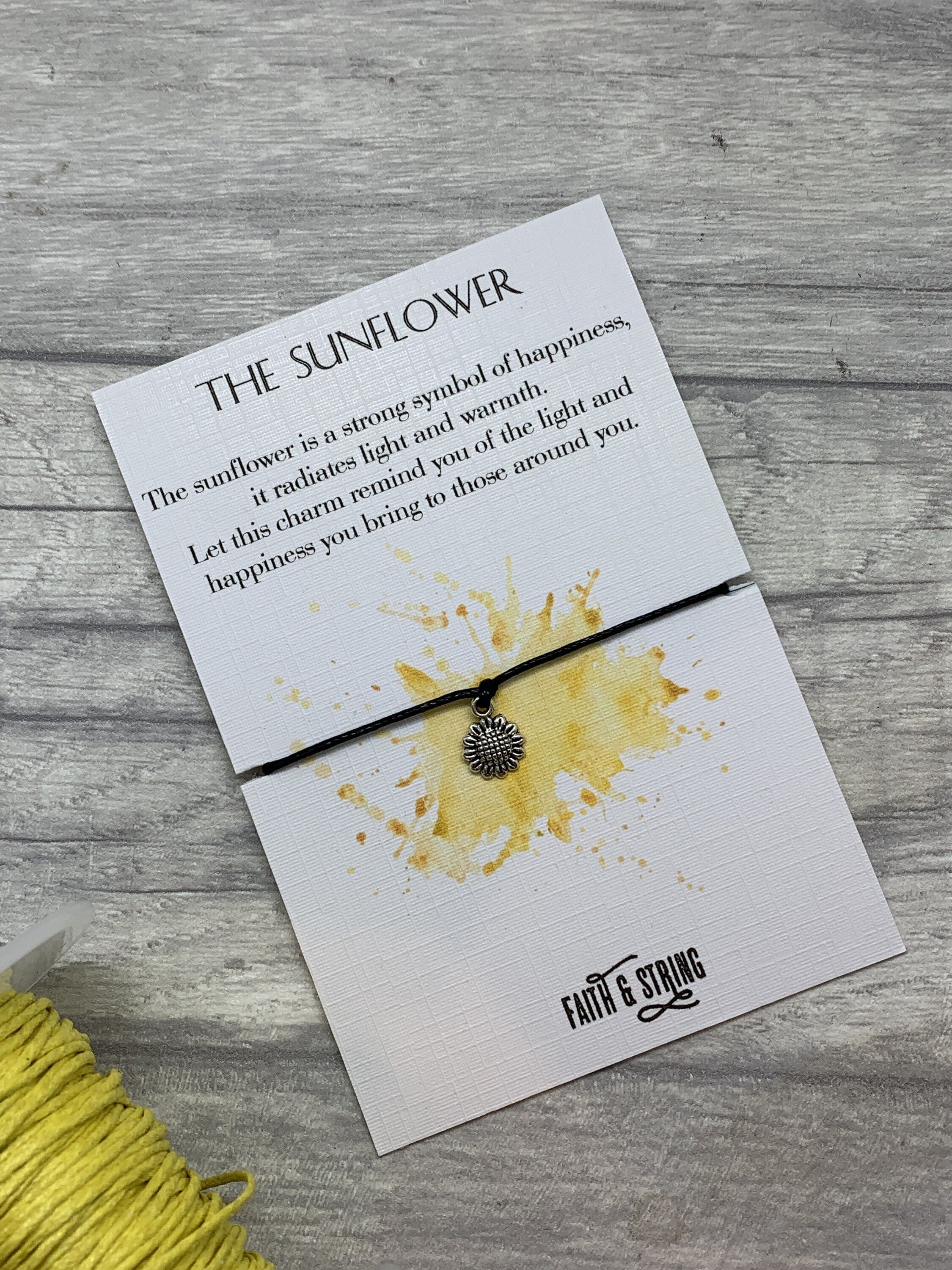 Sonnenblume Geschenk Sonnenblume Hochzeitsgeschenk Sonnenblume Geschenk Sonnenblume Schmuck Sonnenblume Armband Wunscharmband