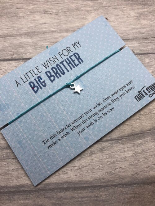 Big brother gift, brother friendship bracelet, gift for big brother, gift for him, little boy birthday gift, new baby brother gift