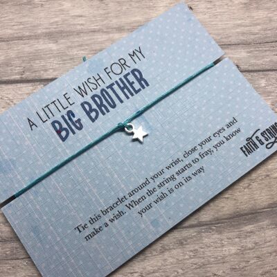 Big brother gift, brother friendship bracelet, gift for big brother, gift for him, little boy birthday gift, new baby brother gift
