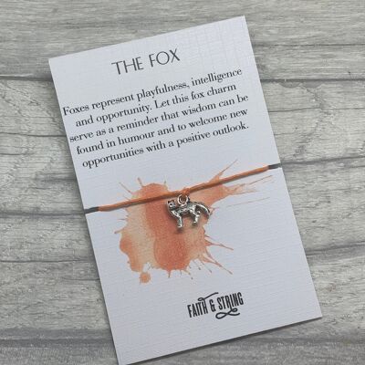 Fox Wish Bracelet, Fox Charm bracelet, Fox gift, Fox jewellery