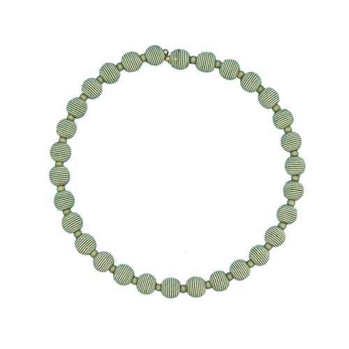 Sage Green Springwire Woven Ball Necklace