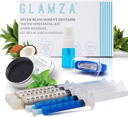 Kit de blanchiment dentaire au charbon actif - Glamza