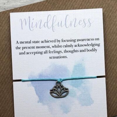 Mindfulness friendship bracelet, Yoga Gift, Pilates Gift, mindfulness Gift, meditation gift, breathe gift, buddha gift, mindfulness