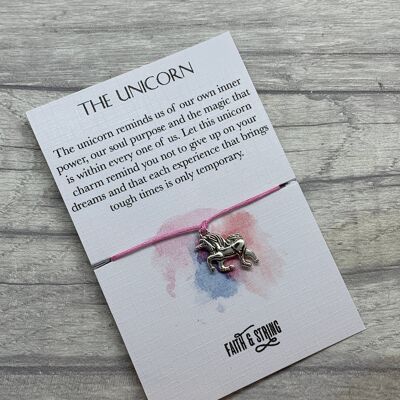 Unicorno regalo desiderio braccialetto regalo braccialetto regalo ispiratore spirito animale regalo unicorno fascino braccialetto unicorno