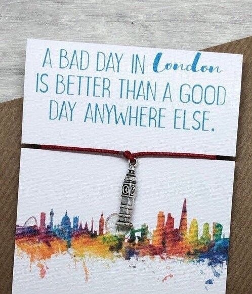 Regalo di Londra, regalo del big ben, braccialetto di Londra, braccialetto di fascino del big ben